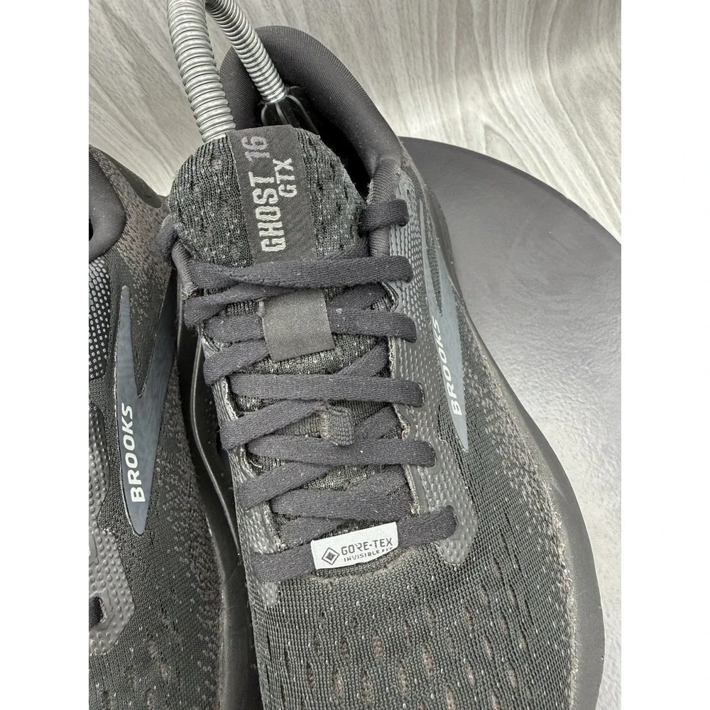 Brooks Ghost 16 GTX Gore-tex Womens Size 7 Black Running Shoes 1204191B020